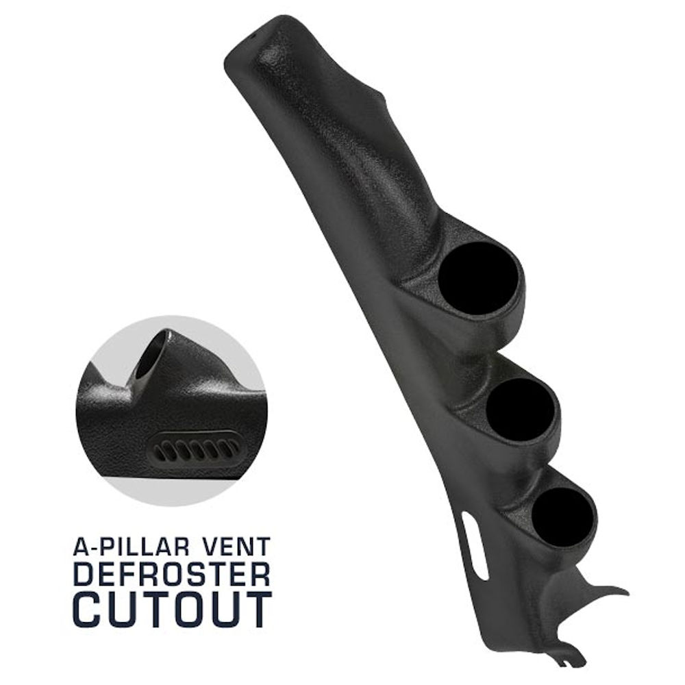 Gauge Pod Auxiliary triple (Black) 97-04 Corvette