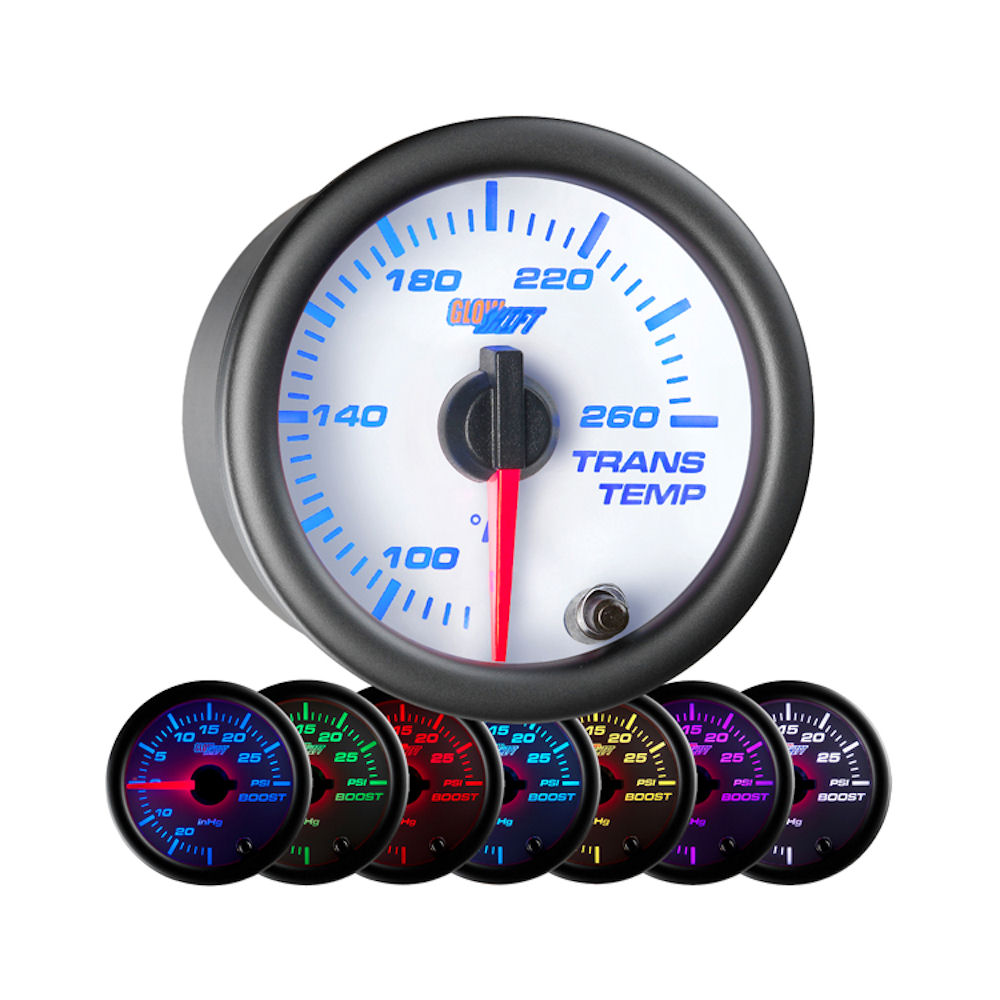 Glowshift Performance Gauge for Automatic Transmission Oil Temperature