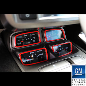 UPR Billet Gauge Trim Rings (orange) for 2010-2015 Chevy Camaro