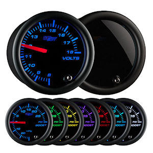 Glowshift Auxiliary Gauge for Battery Voltage (8-18V)
