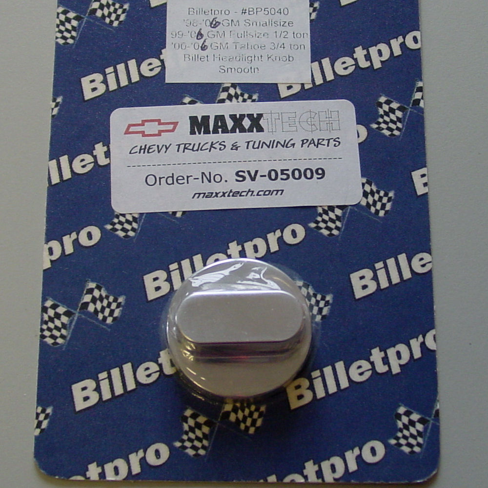 Headlight Knob Billet A (polished) 99-06 GM Trucks SUV