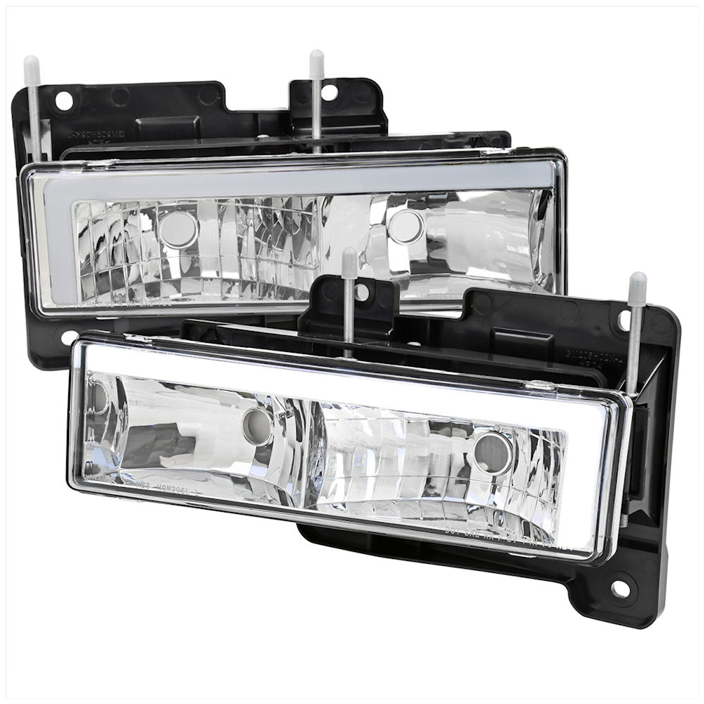 Headlights Halogen/LED B (Chrome) 88-99 GM Trucks SUV
