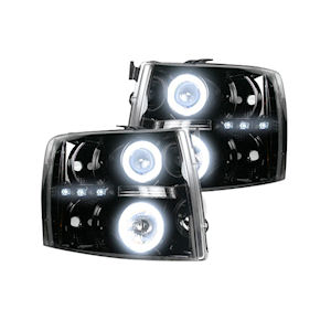 Recon CCFL Headlights Smoked for 07-13 Chevy Silverado