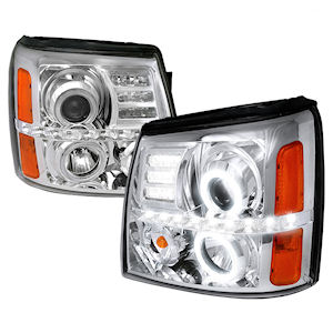 Chrome Projector Headlights from Spec-D Tuning for 2002-2006 Cadillac Escalade