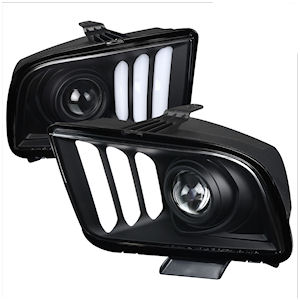 Projector LED Bar/DRL Headlight Set for 2005-2009 Ford Mustang S197