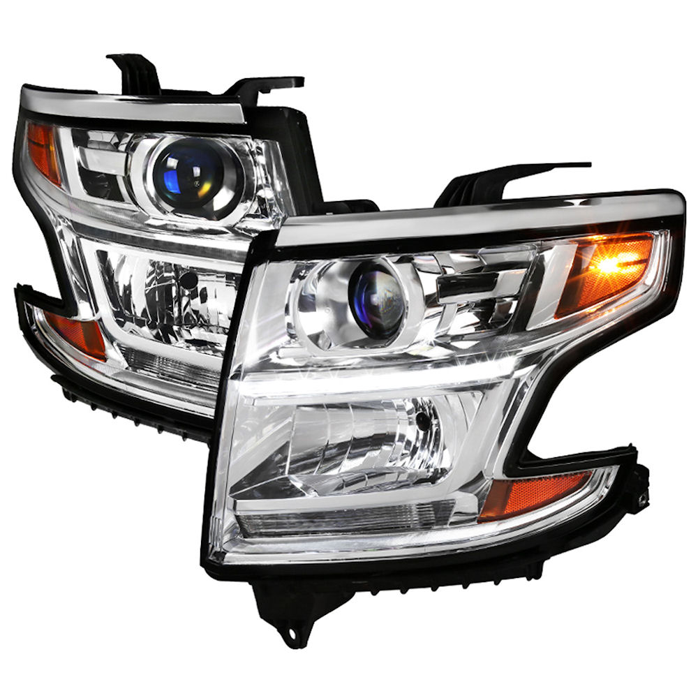 Headlights Projector LED (Chrome) 15-20 Chevy Tahoe/Suburban