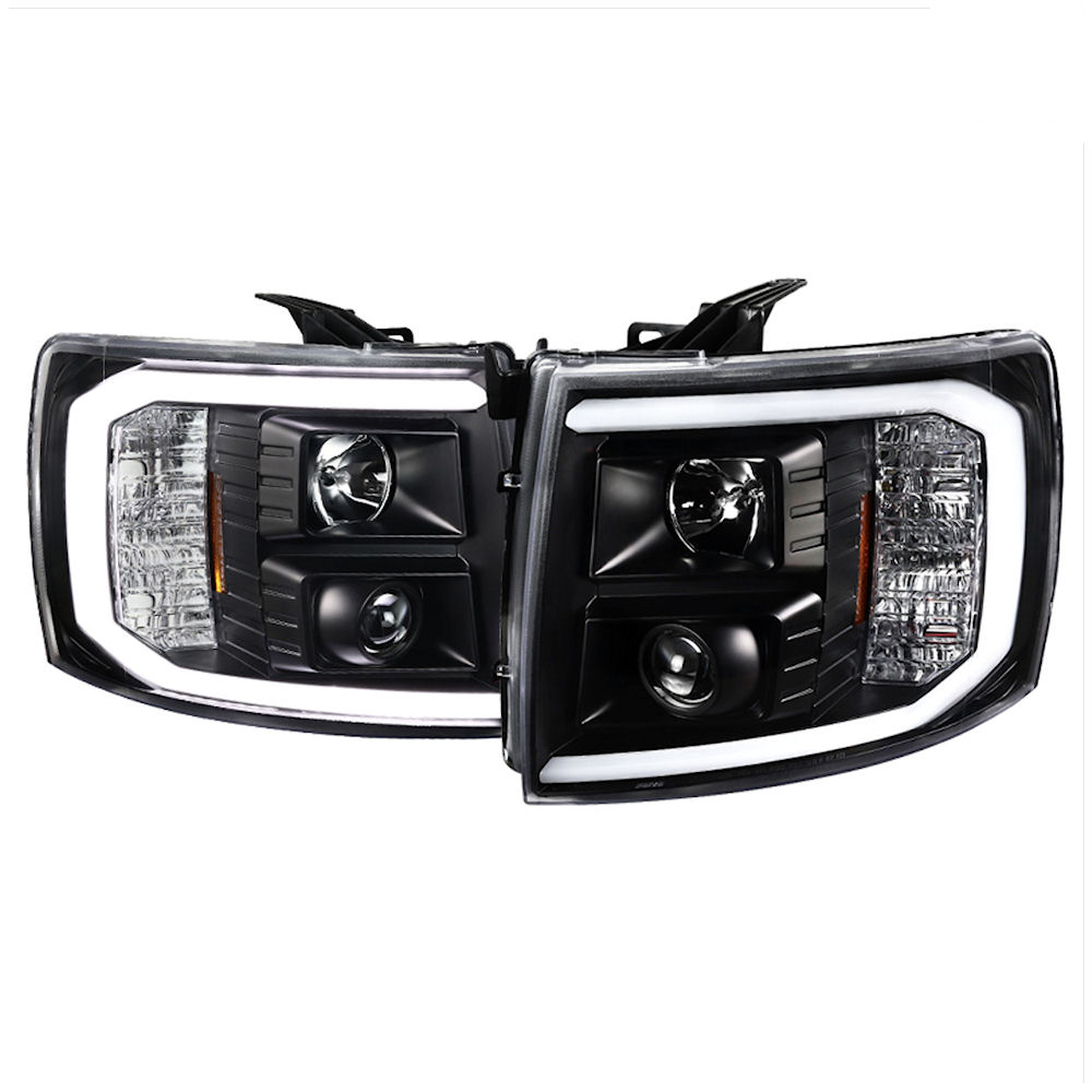 Headlights Projector LED (black) 07-13 Chevy Silverado 1500