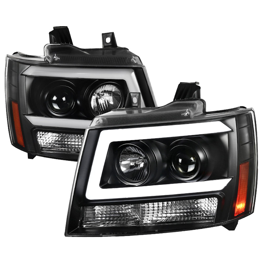 Headlights Projector LED (black) 07-14 Chevy Tahoe/Suburban