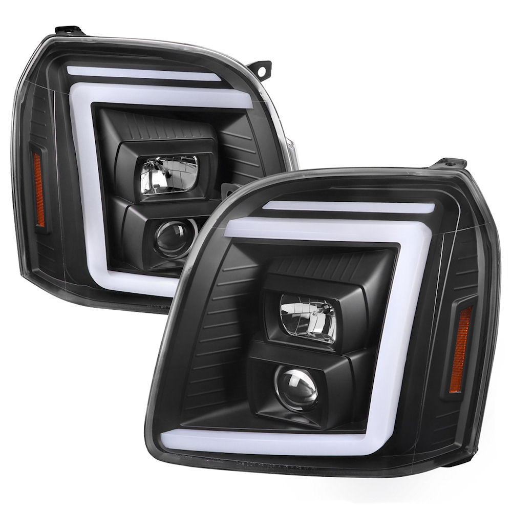 Headlights Projector LED (black) 07-14 GMC Yukon
