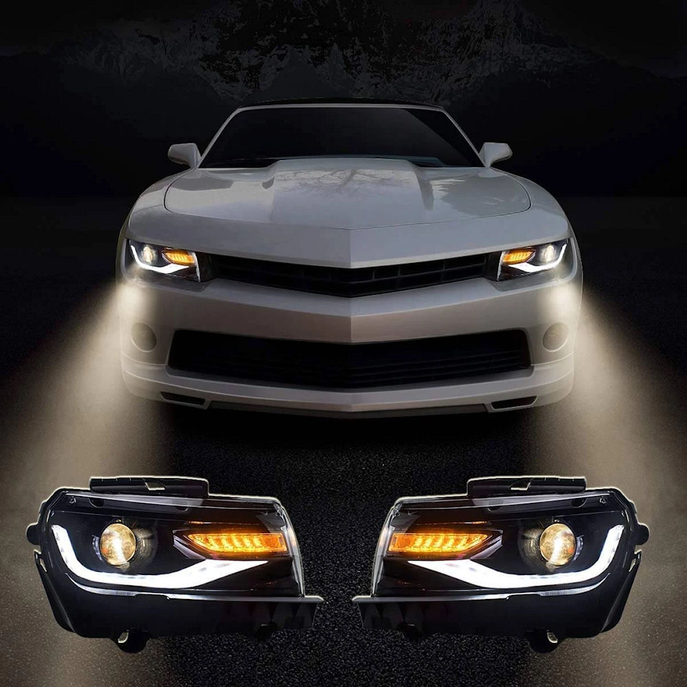 Projector Headlights with LED from VLAND for 20142015 Chevrolet Camaro