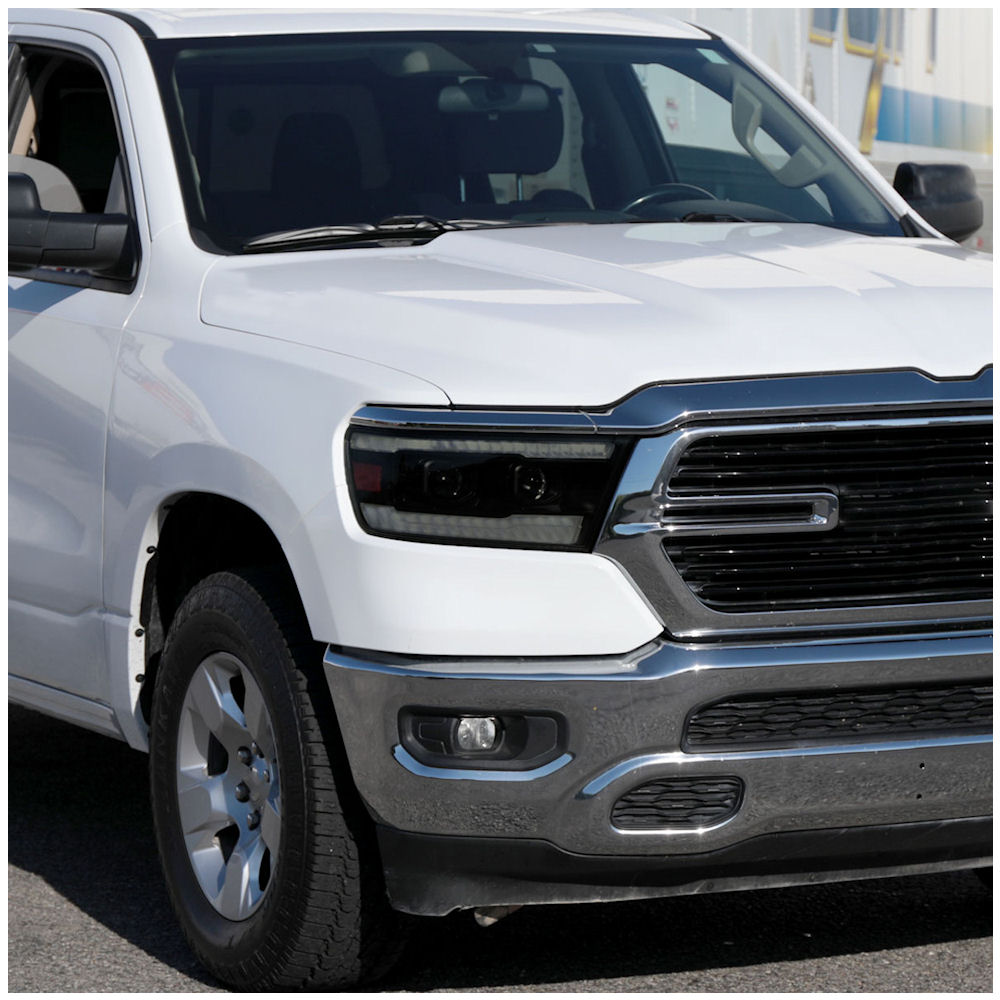 Tinted Projector Headlights with LED LH/RH for 20192022 Dodge RAM 1500