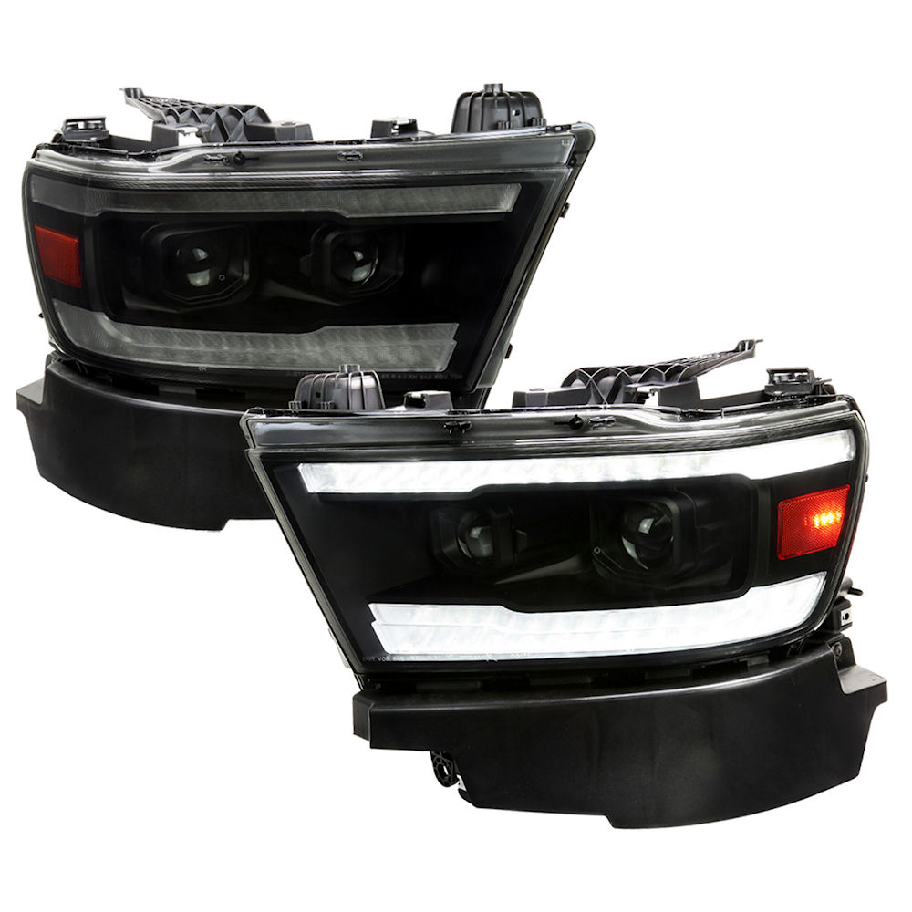 Headlights Projector LED (tinted) 19-22 Dodge RAM 1500