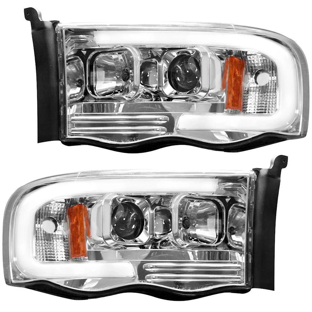 Headlights Projector OLED (Chrome) 02-05 Dodge RAM