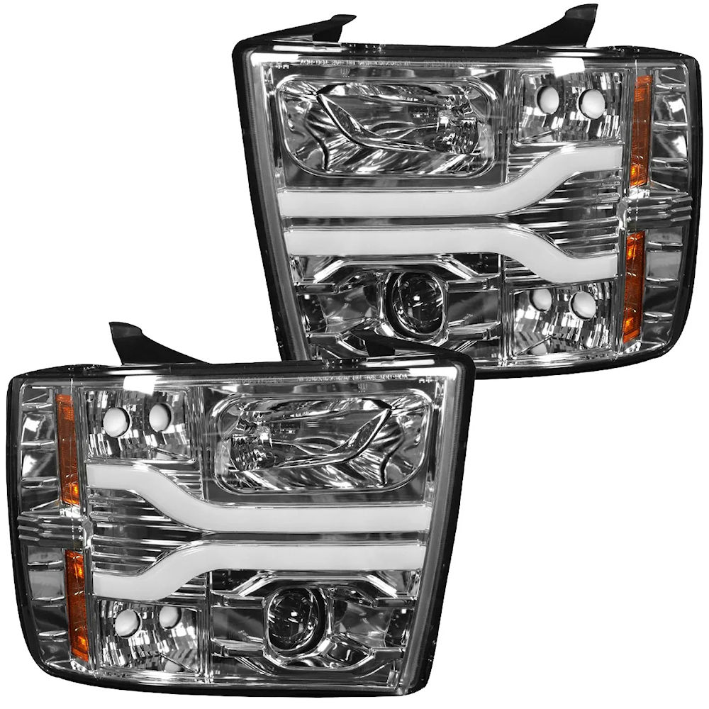 Headlights Projector OLED (Chrome) 07-13 Chevy Silverado