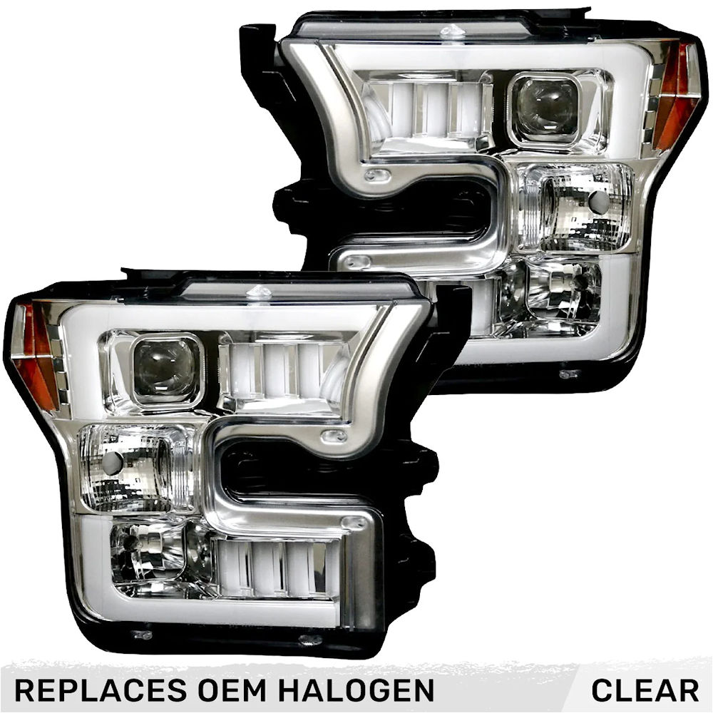 Headlights Projector OLED (Chrome) 15-17 Ford F150
