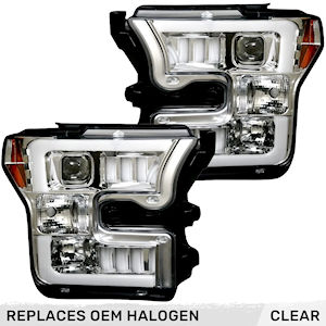 Recon OLED Headlights (Chrome) for 2015-2017 Ford F150