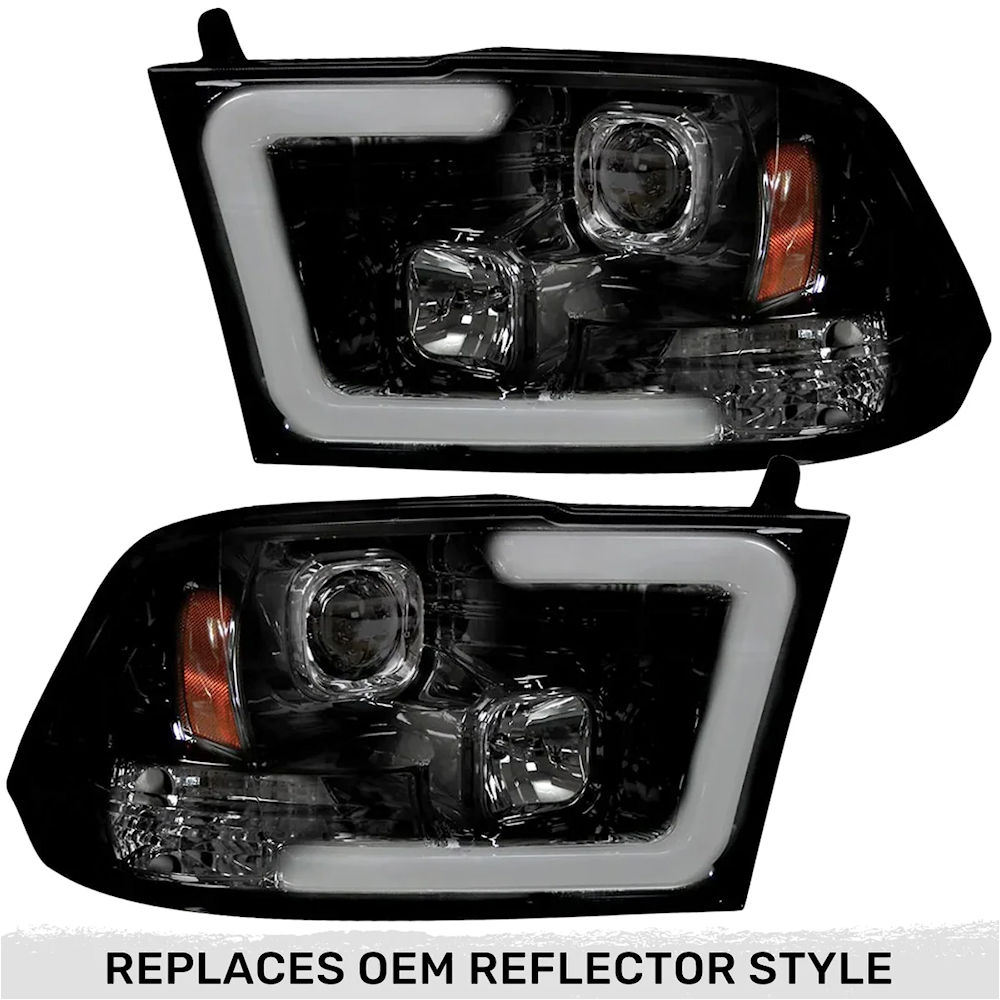Headlights Projector OLED (tinted) 09-18 Dodge RAM