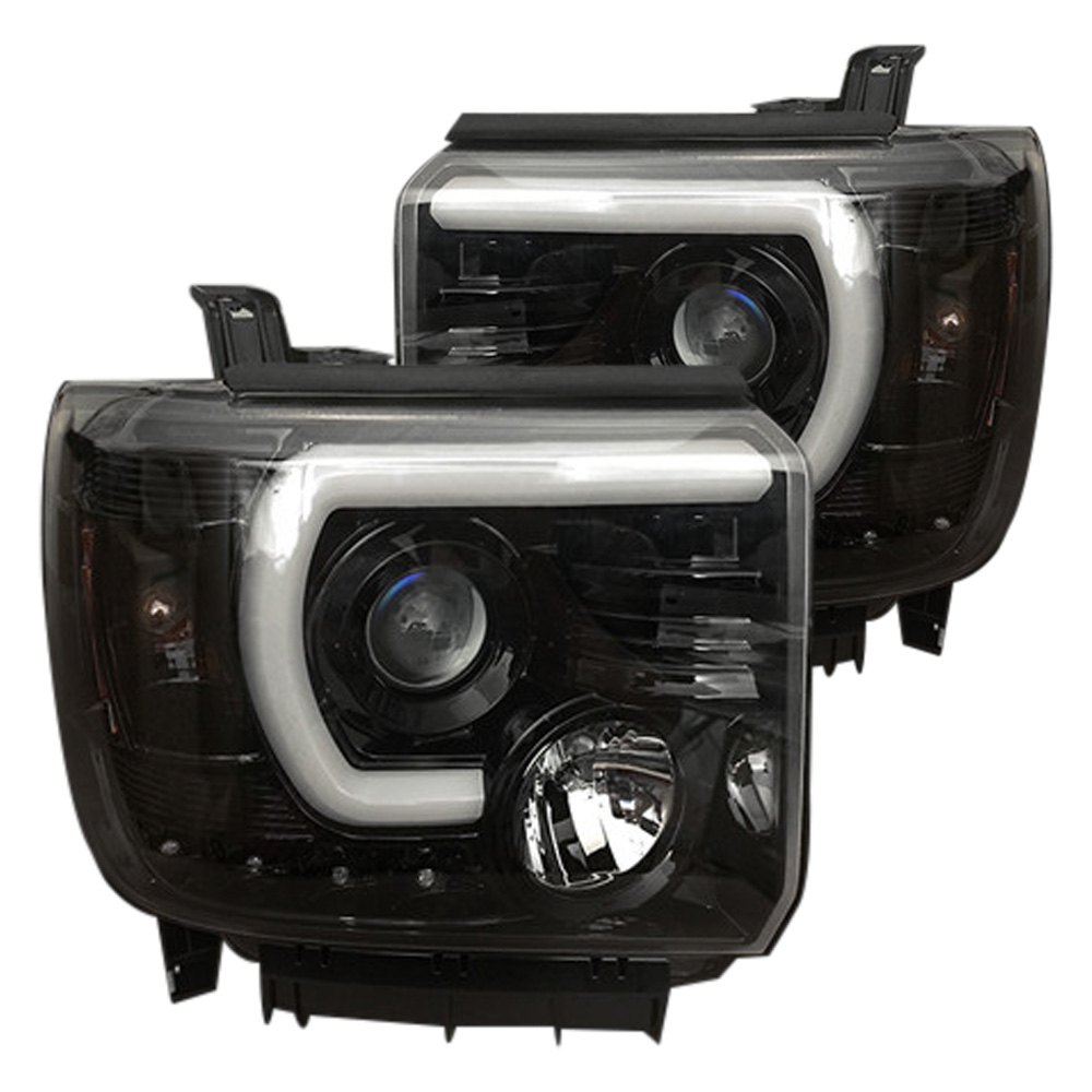 Headlights Projector OLED (tinted) 14-18 GMC Sierra