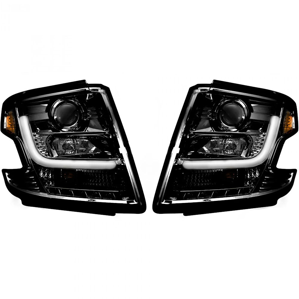 Headlights Projector OLED (tinted) 15-20 Chevy Tahoe