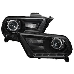 Black Retrofit Projector Headlights for 2010-2014 Ford Mustang (S297)