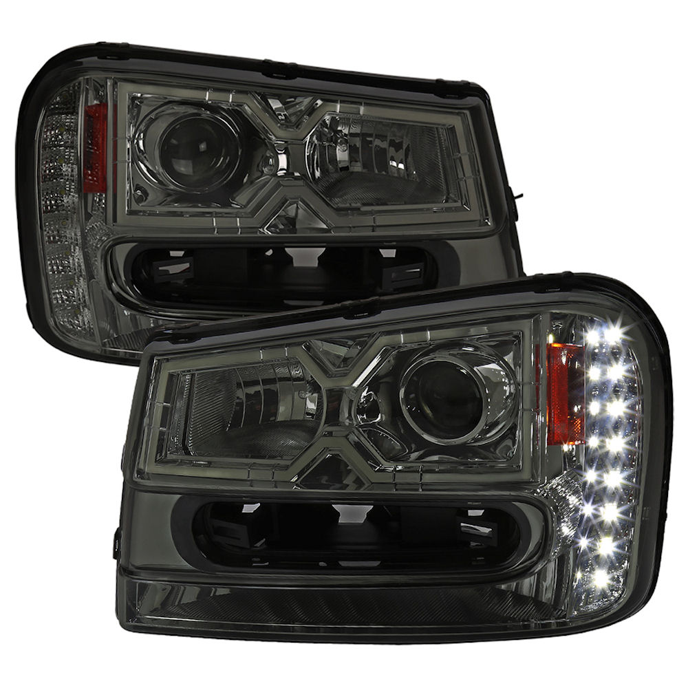 Headlights Projector (tinted) 02-09 Chevy Trailblazer
