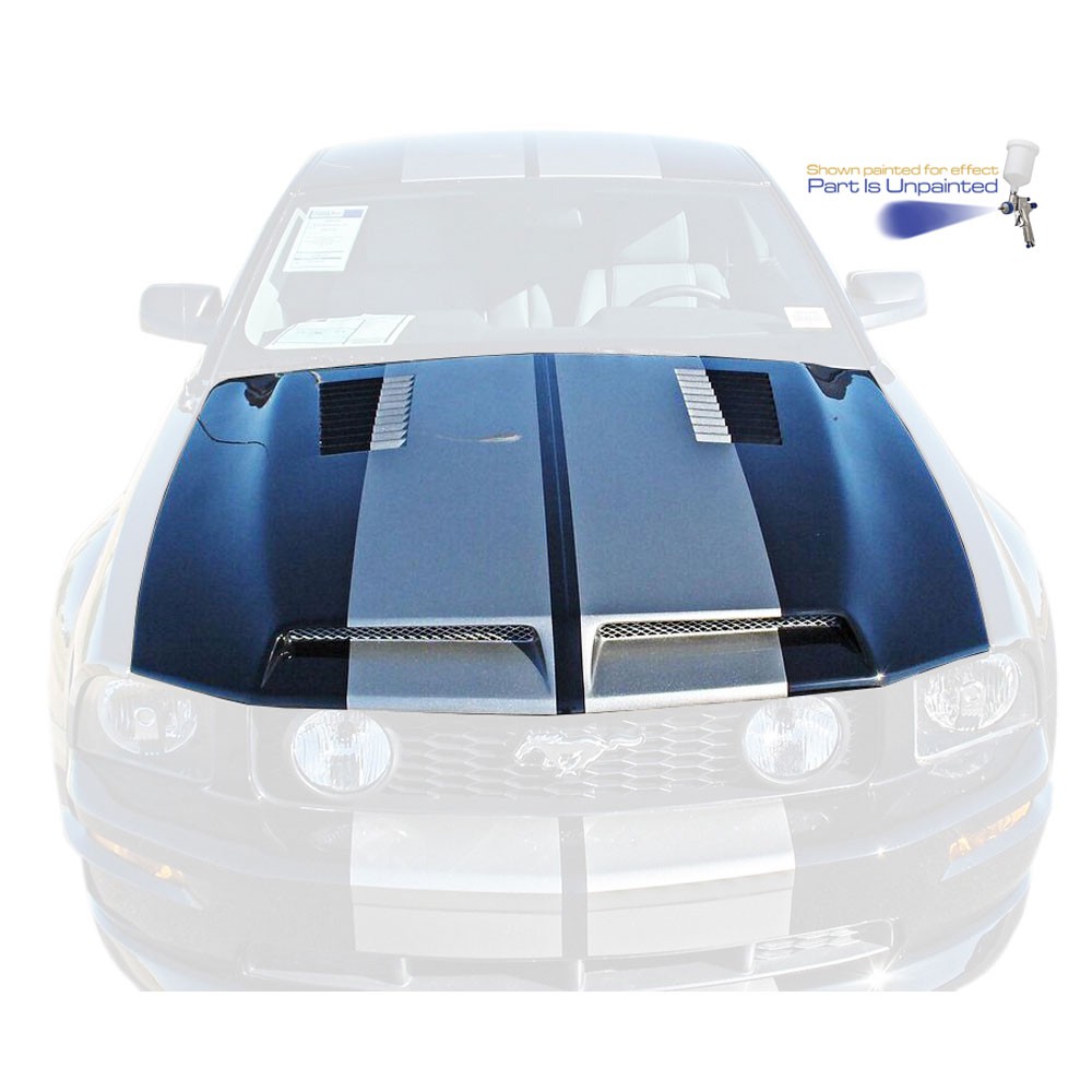 Hood A44 Ram Air Fiberglass 05 09 Ford Mustang