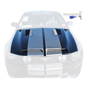 A44 Fiberglass Ram Air Hood for 2005-2009 Ford Mustang