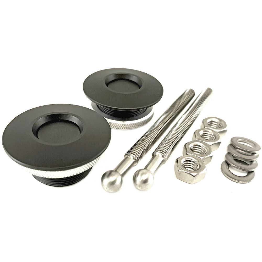 QuikLatch QL38 Billet Aluminum Hood Pins (black)