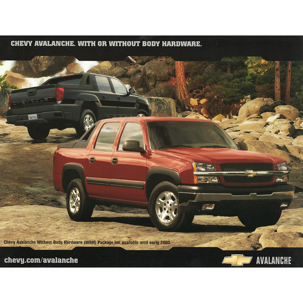 Information Card - 2002 Chevy Avalanche (english)