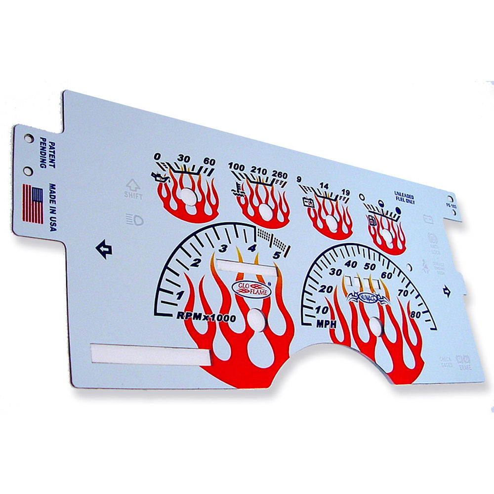 Instrumentenfolie Flames (White) 92-94 GM Trucks/SUV