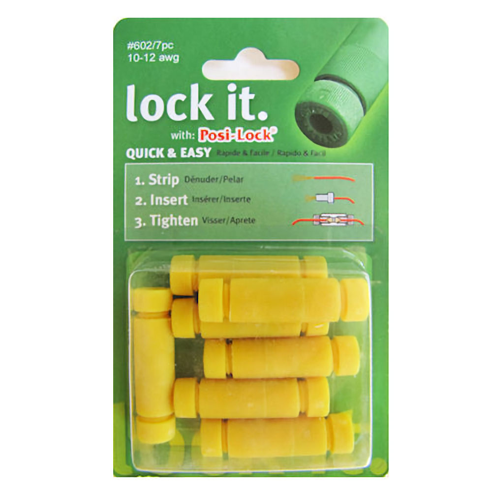 Kabelverbinder - Posi-Lock In-Line (602) 7x Gelb