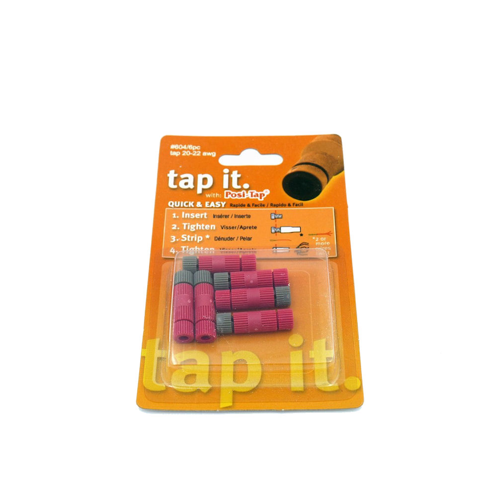 Kabelverbinder - Posi-Tap No Crimp (604) 6x Rot