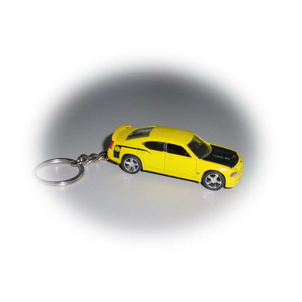 Key Chain - Dodge Charger Super Bee (yellow) 1/64