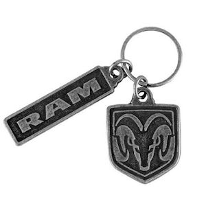 Dodge Life Dodge RAM Metal Antique Silver Key Chain