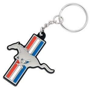 Ford Merchandise Key Ring Mustang Tribar Pony