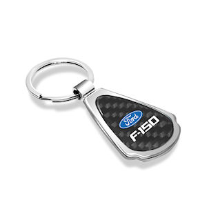 Chrome Key Chain with Carbon Fiber for Ford F150 Trucks