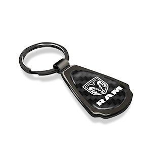 Gunmetal Key Chain with Carbon Fiber for Dodge RAM