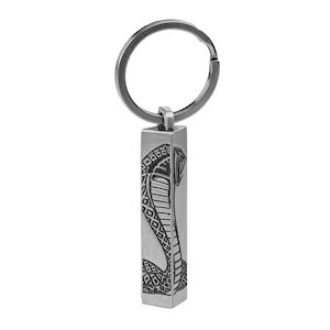 Shelby Tiffany 3-Sided Bar Silver Key Fob/Chain