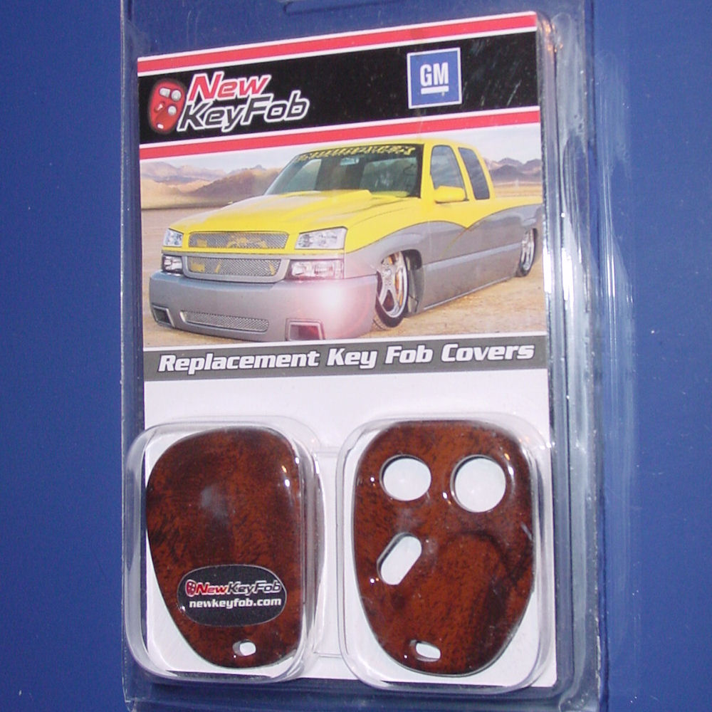 Keyless Remote Shells (Dark Burl Wood) 02-09 Chevy Trailblazer