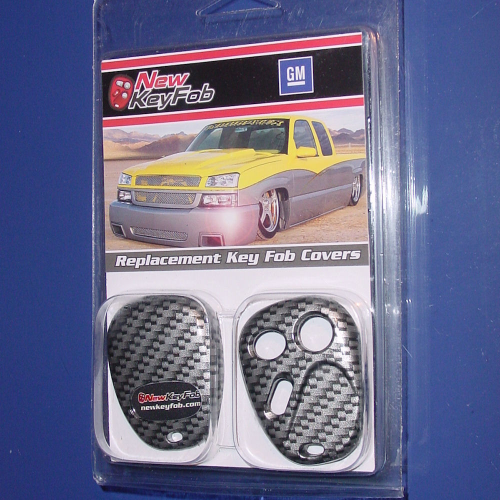 Keyless Remote Shells (Silver Carbon) 02-09 Chevy Trailblazer