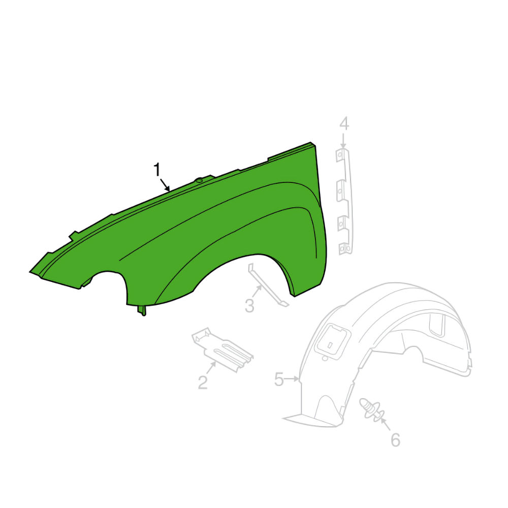 Kotfl�gel Front LH (OEM) 03-06 Chevy SSR