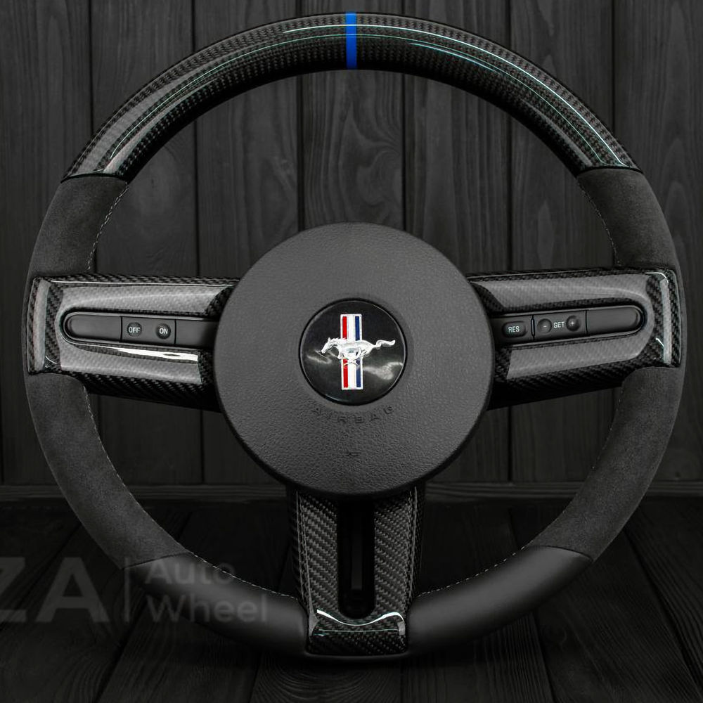 Lenkrad (Leder/Karbon/Blau) 05-09 Ford Mustang