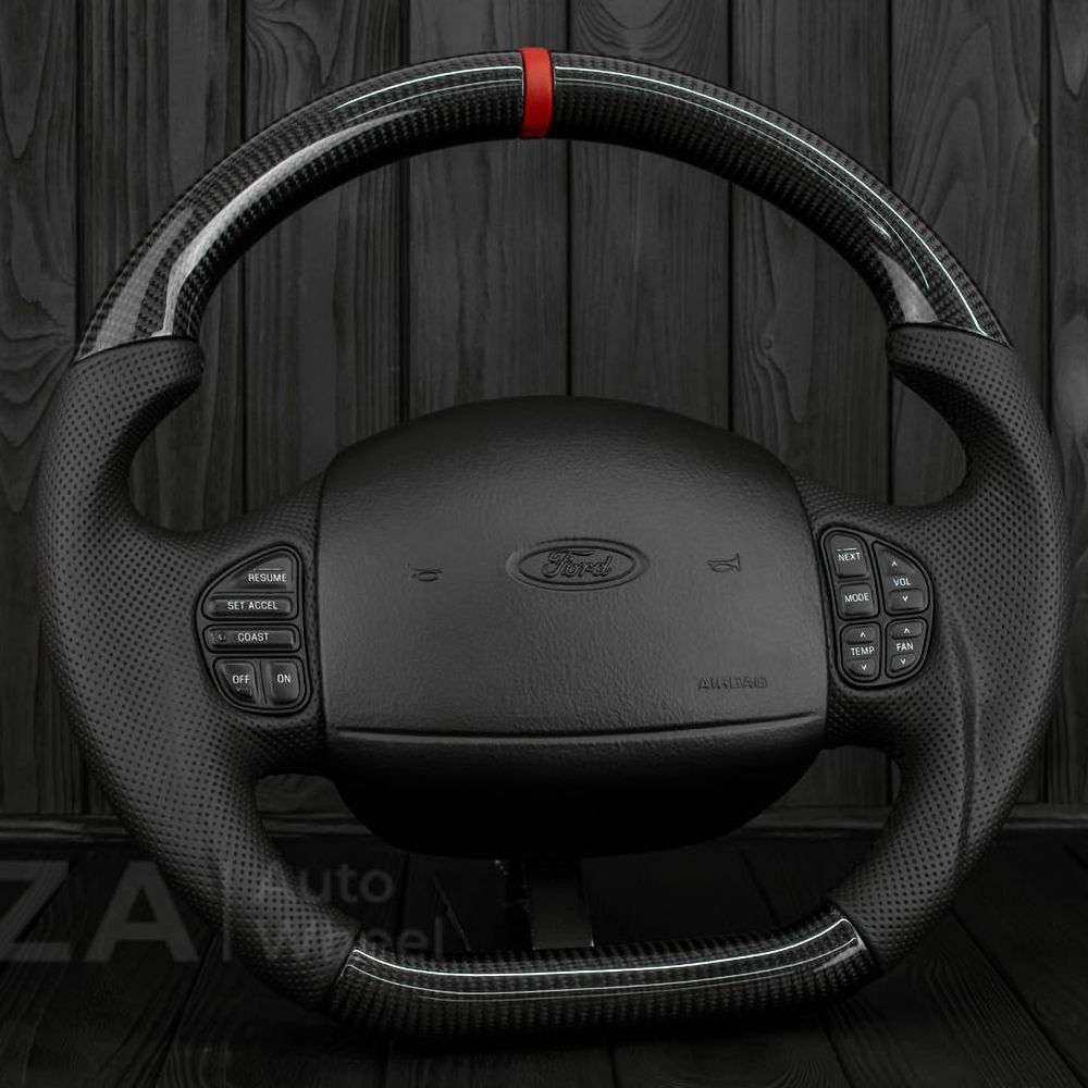 Lenkrad (Leder/Karbon/Rot) 05-07 Ford F250/F350