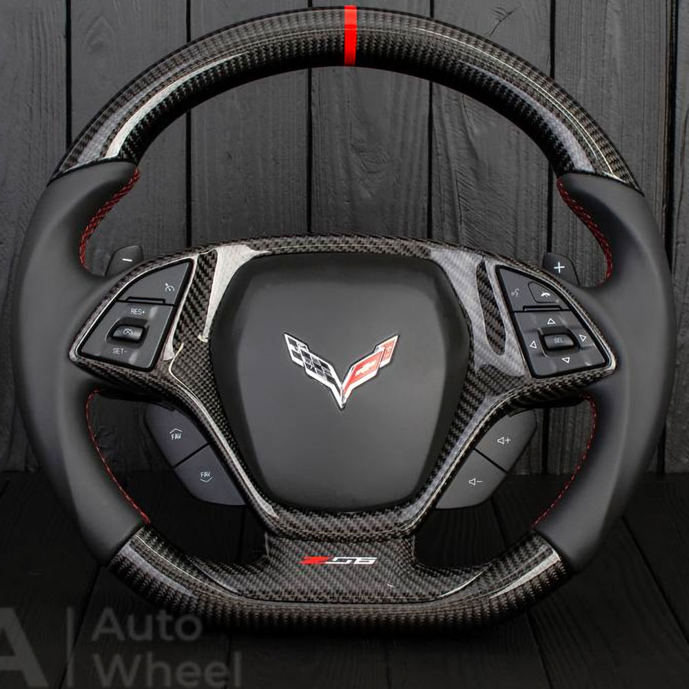 Lenkrad (Leder/Karbon/Rot) 14-19 Chevy Corvette