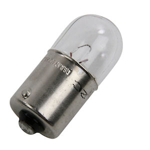 Klare Glas-Gl�hfadenbirne Typ 1155 R10W mit Bayonett-Sockel Ba15s (12V/10W)