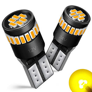 2x SMD LED Leuchtmittel 194 mit T10 Stecksockel (gelb)