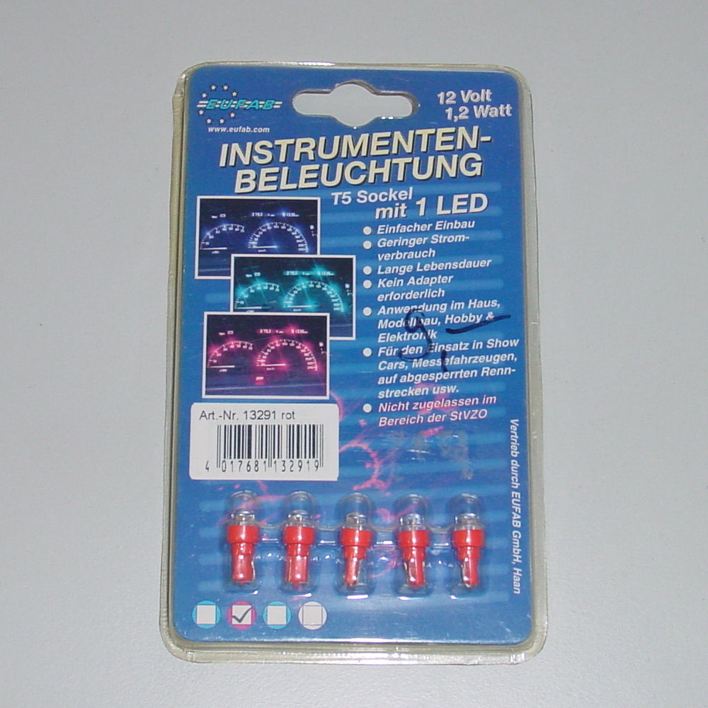 Leuchtmittel - 74/T5 LED-1 Standard (rot) 5x