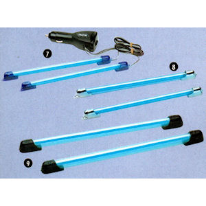 2x Foliatec Neon-Leuchtstab Blau 200mm Geh�use Schwarz