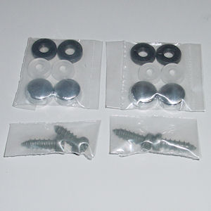 License Plate Screws and Chrom Caps for US Cars/Trucks 
