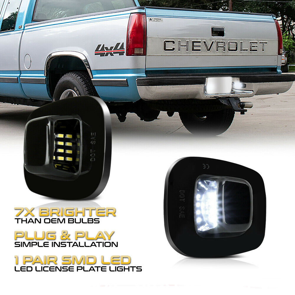 License Plate Lights LED (black) 88-98 GM C/K Trucks